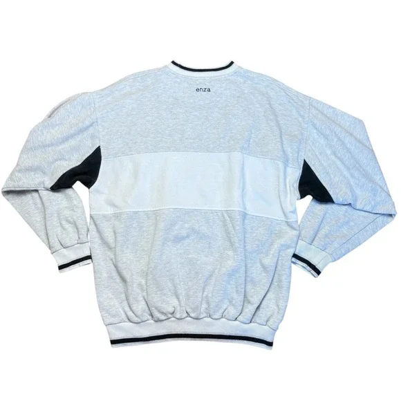Vintage Enzo Iowa Hawkeyes crewneck Sweatshirt Gray Colorblock Pullover Size XL
